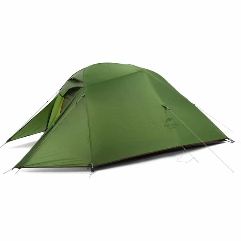 Намет надлегкий тримісний з футпринтом Naturehike Cloud Up 3 Updated NH18T030-T, 20D, темно-зелений, 6927595765685