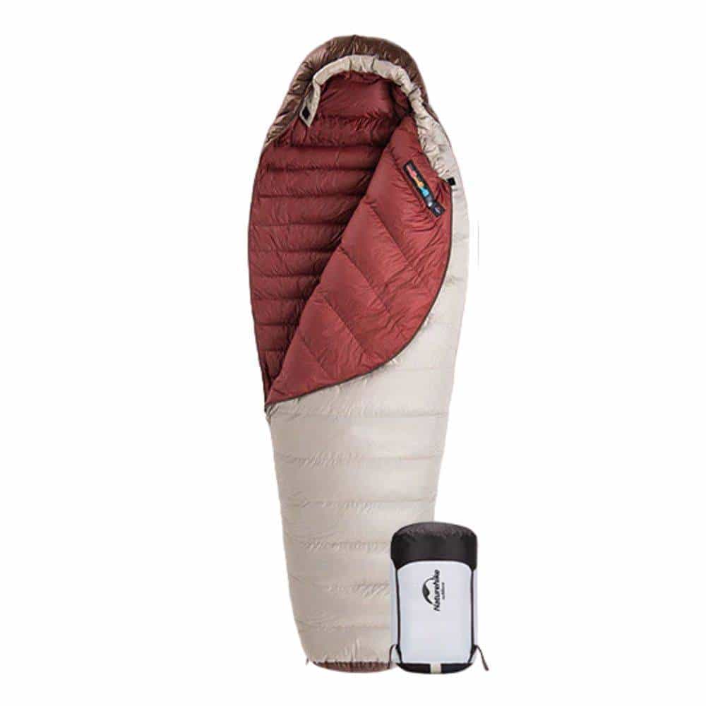 Спальник з натуральним пухом Naturehike Snowbird NH20YD001, p-р L, коричневий 380 г, 6927595761281