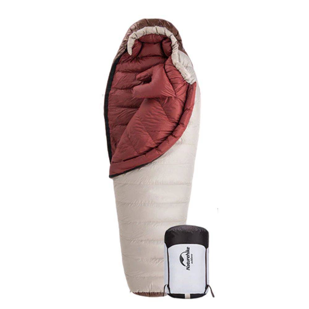 Спальник з натуральним пухом Naturehike Snowbird NH20YD001, p-р L, коричневий 720 г, 6927595761304