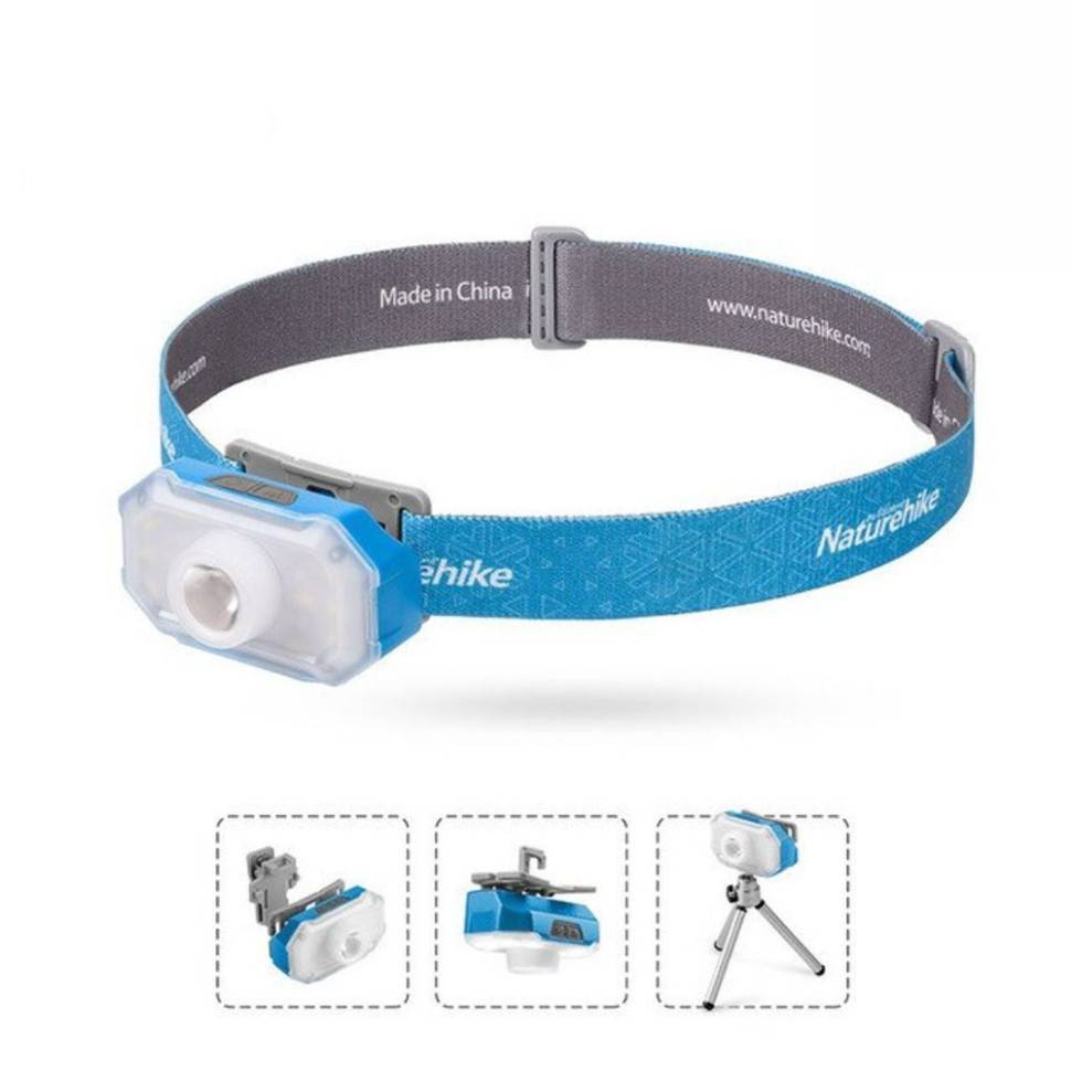 Ліхтар налобний Naturehike NH18T001-A, блакитний, 6927595735138