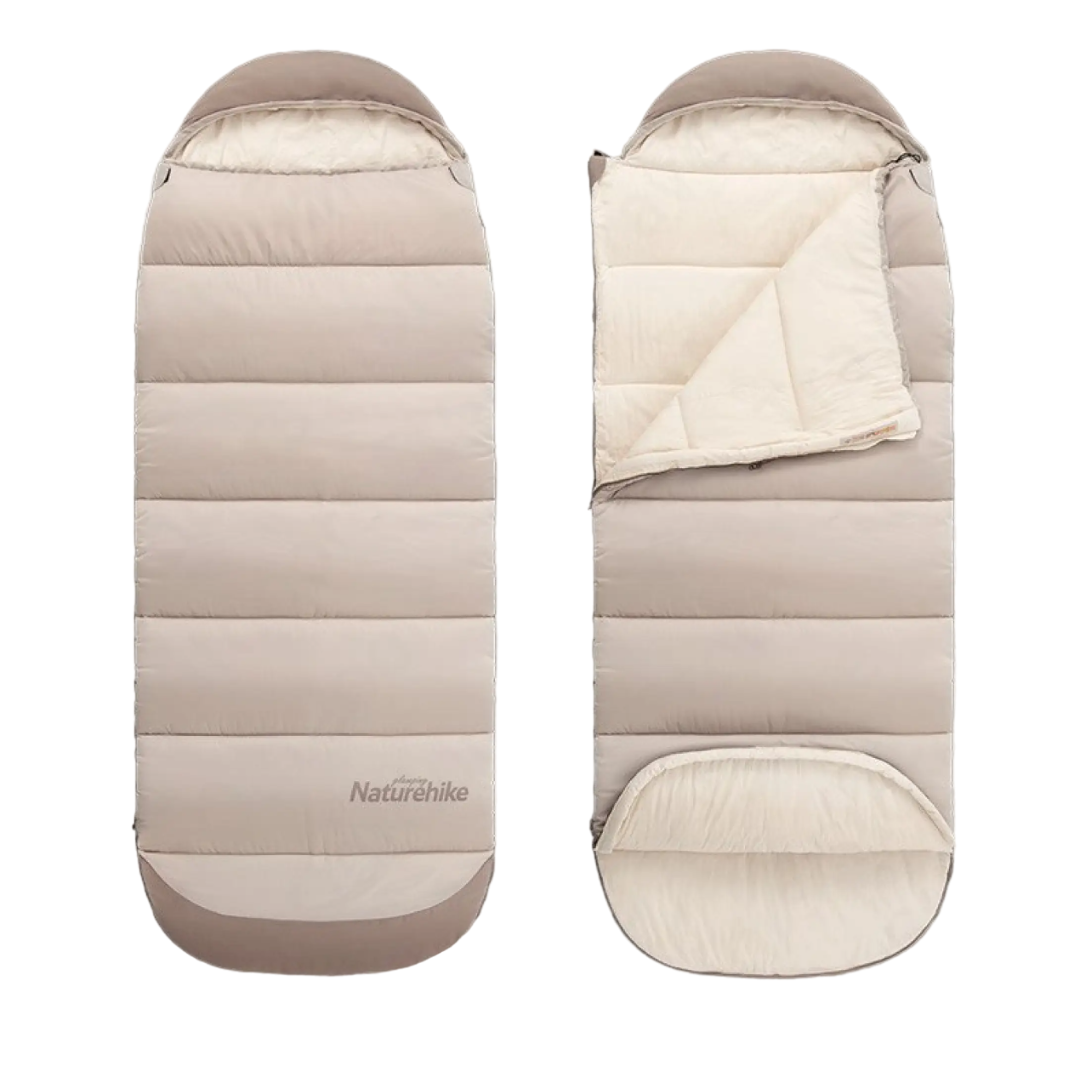 Спальний мішок з капюшоном Naturehike B400 NH21MSD11, бежевий, 6927595788301