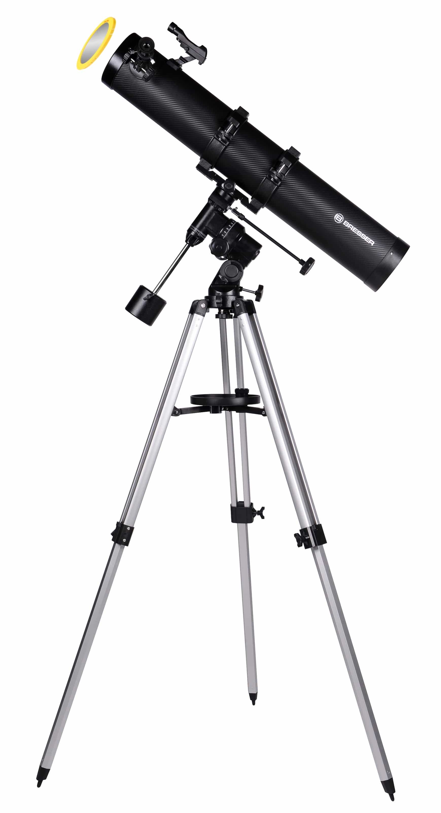 Телескоп Bresser Galaxia II 114/900 EQ Solar Carbon з сонячним фільтром і адаптером для смартфона (4614909), 925516
