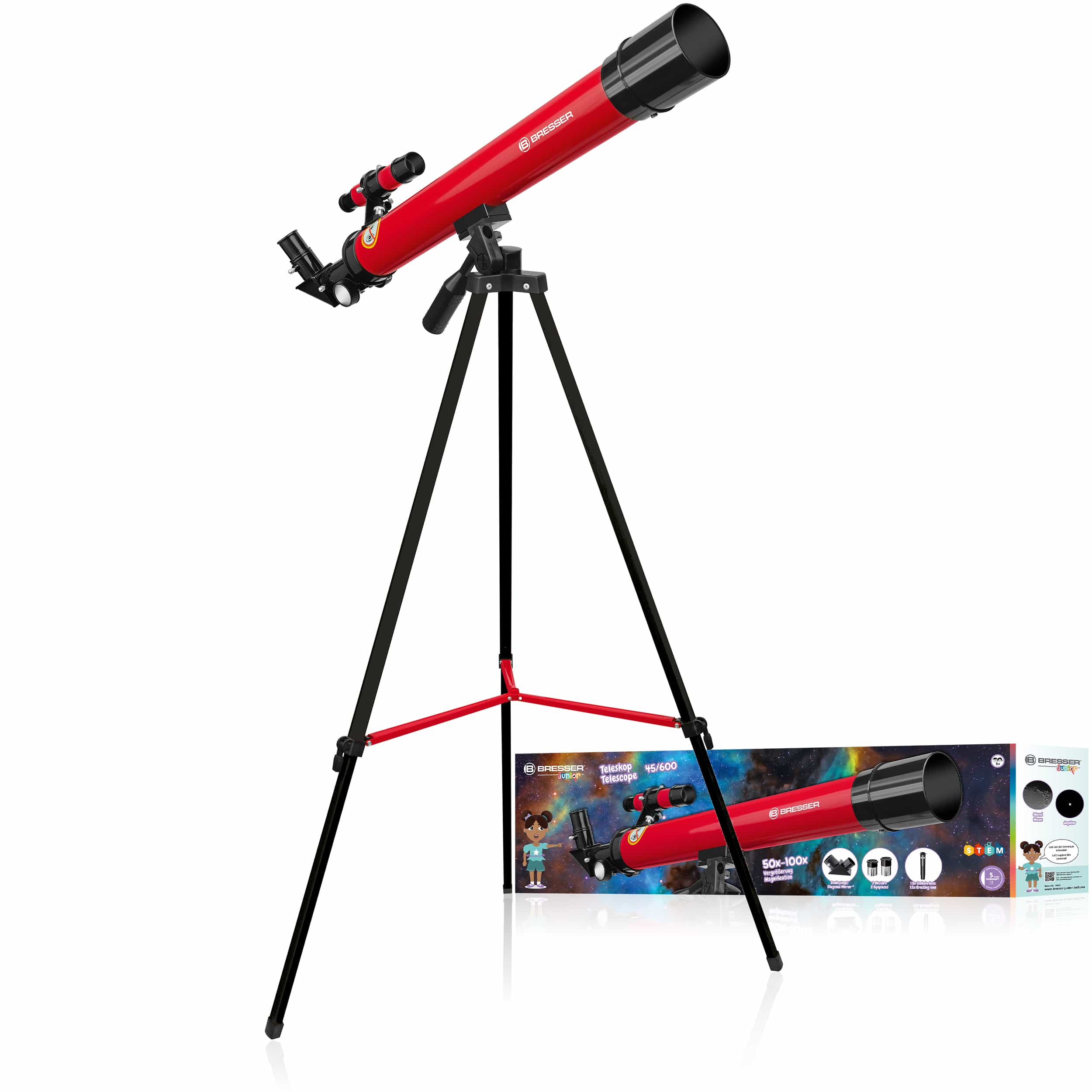 Телескоп Bresser Junior 45/600 AZ Red (8850600E8G000), 924836