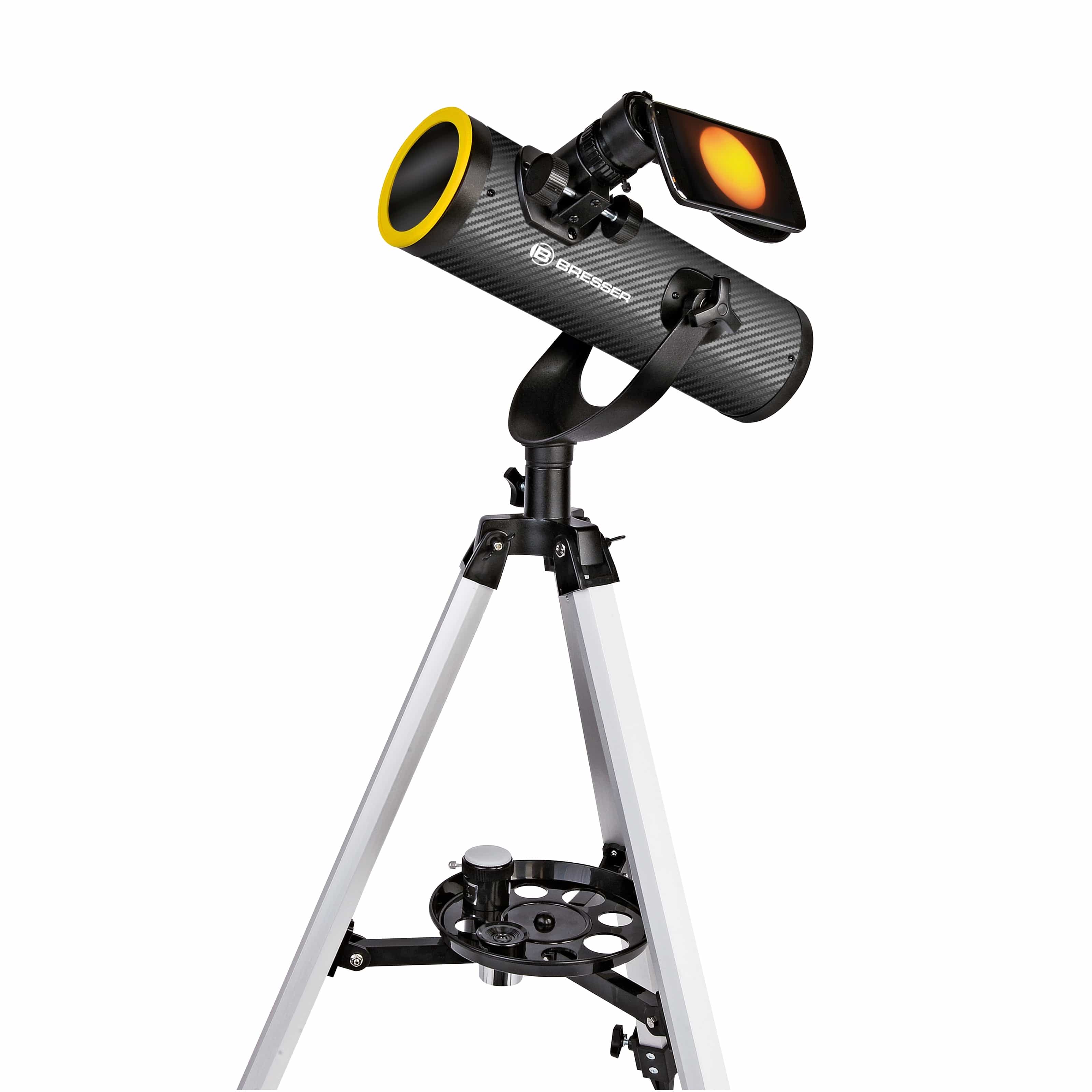 Телескоп Bresser Solarix 76/350 AZ Carbon з сонячним фільтром і адаптером для смартфона (4676359), 922748