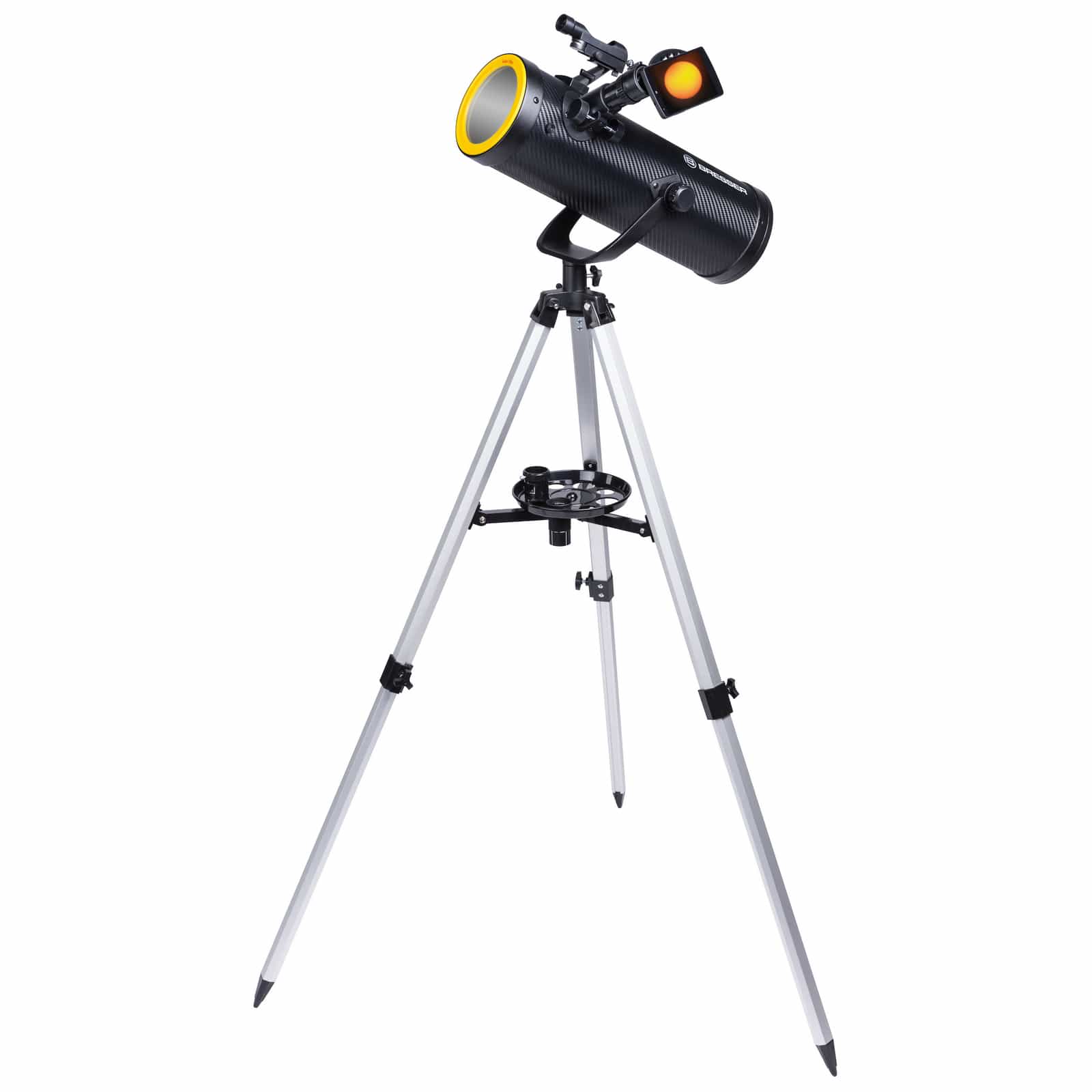 Телескоп Bresser Solarix 114/500 AZ Carbon з сонячним фільтром і адаптером для смартфона (4614505), 924845