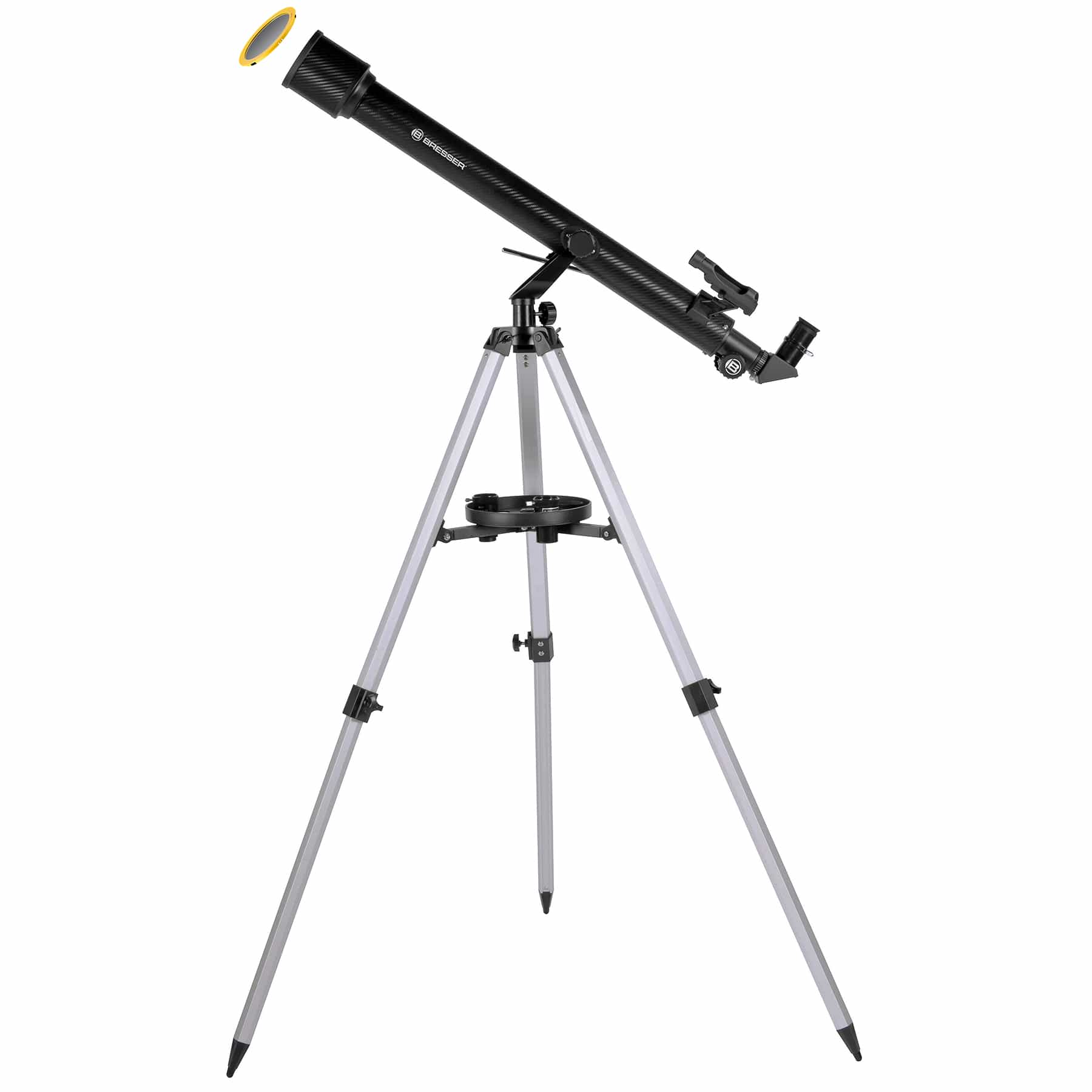 Телескоп Bresser Stellar 60/800 AZ Carbon з сонячним фільтром і адаптером для смартфона (4511759), 922412
