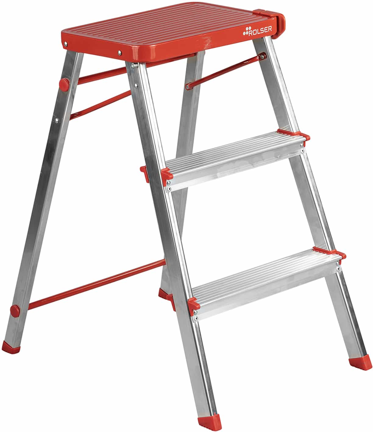 Драбина Rolser Taburete M/3 3 щаблі Rojo (MET3001-1009), 931178