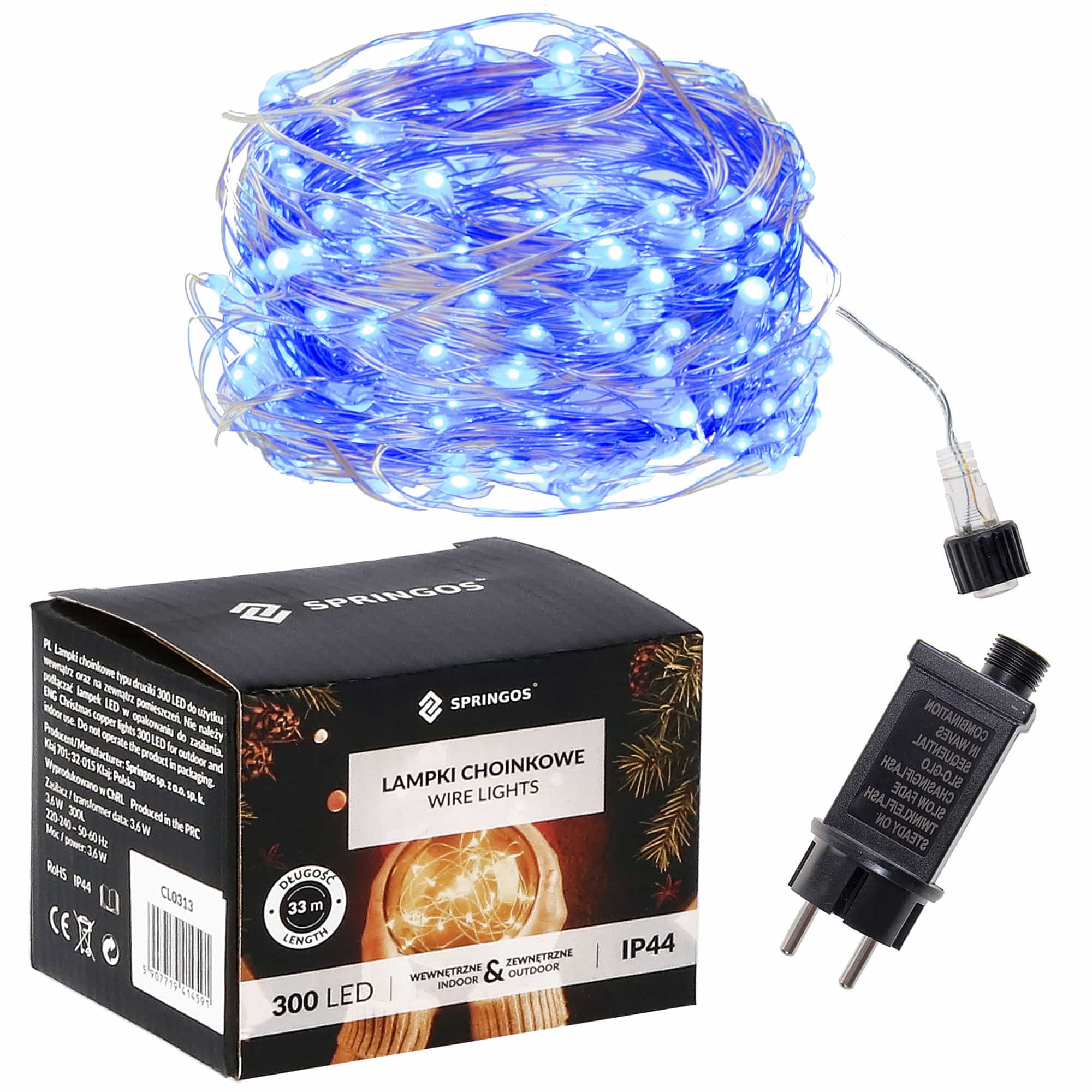 Гірлянда Springos 30 м 300 LED Blue, CL0310