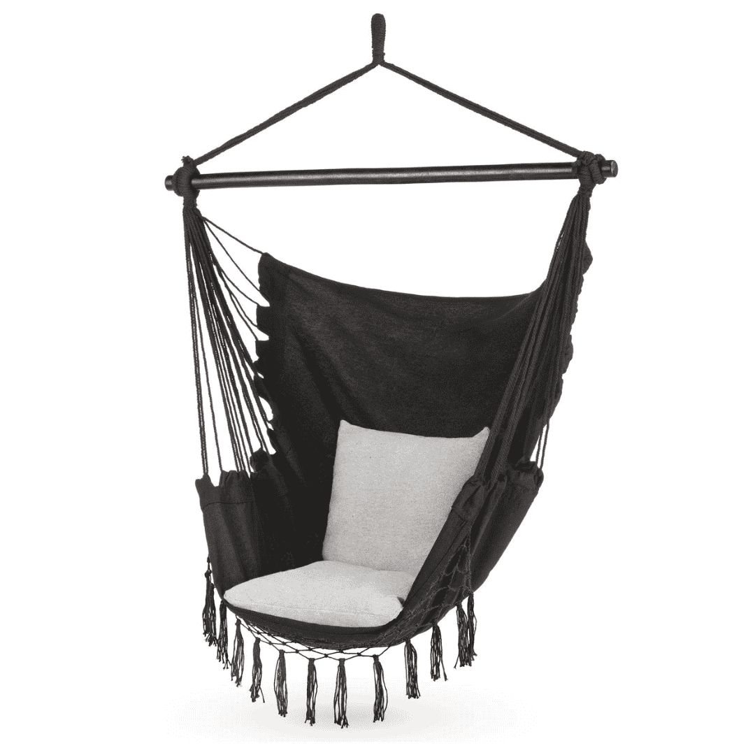 Бразильське крісло-гамак Outtec Boho XXL чорний, 5907766662426